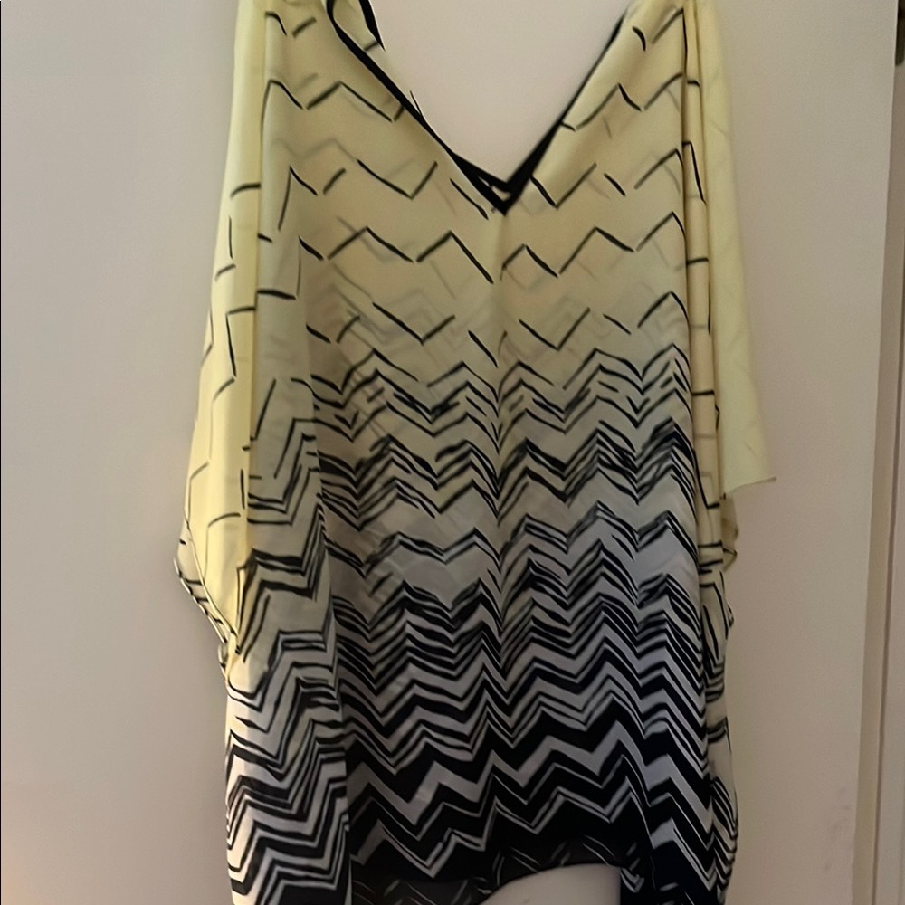 Chevron Patterned Poncho Top
